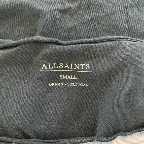 All Saints Wilted Rose Graphic Cut Off T-Shirt Top - Picture 4 of 4